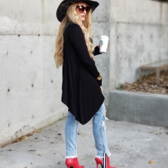 JACKIE Tunic Top - Black * MADE IN USA - Picture 3 of 5